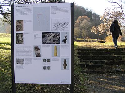 Informationstafel zum römischen Gutshof von Munzach 