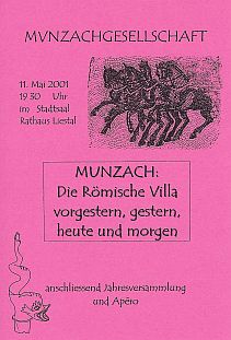 Jahresversammlung 2001: Vortrag "Die römische Villa vorgestern, gestern und morgen" 
